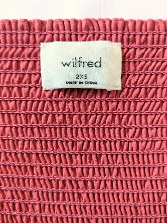 Aritzia Wilfred - Tempest Mini Dress Rosy Red/ Maplewood Size 2XS - Picture 3 of 11